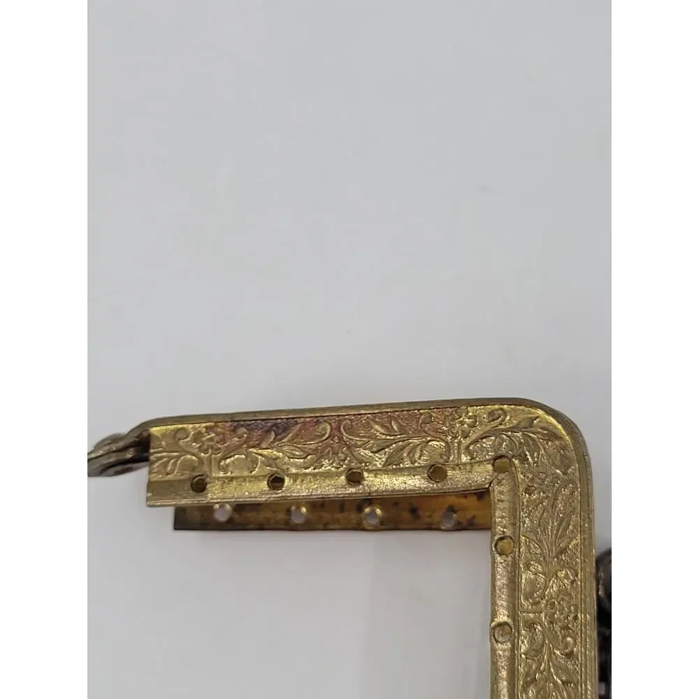 Antique French Art Nouveau Purse Frame Romantic‎ Parisian Gold Clasp